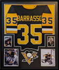 Framed Pittsburgh Penguins Tom Barrasso Autographed Signed Jersey Jsa Coa