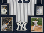 Framed Suede Andy Pettitte Autographed Signed New York Yankees Jersey Jsa Letter