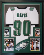 Framed Philadelphia Eagles Jordan Davis Autographed Signed Jersey Jsa Coa