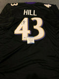Baltimore Ravens Justice Hill Autographed Signed Jersey Beckett Coa