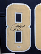 Framed St. Louis Rams Isaac Bruce Autographed Signed Jersey Beckett Coa