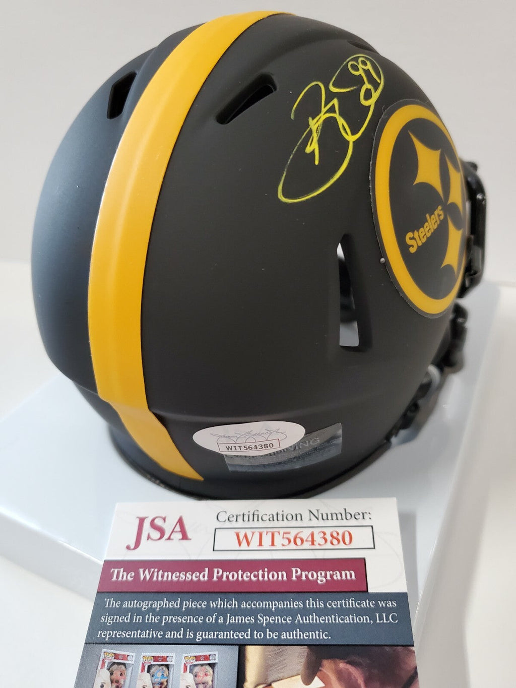 Pittsburgh Steelers Brett Keisel Autographed Signed Eclipse Mini Helmet Jsa Coa