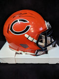 Chicago Bears Roschon Johnson Autographed Alt Orange Mini Helmet Beckett Holo