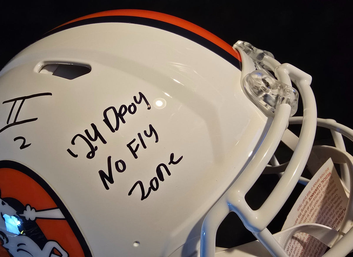 Denver Broncos Pat Surtain Ii Signed 2X Insc Authentic Full Size Helmet Beckett