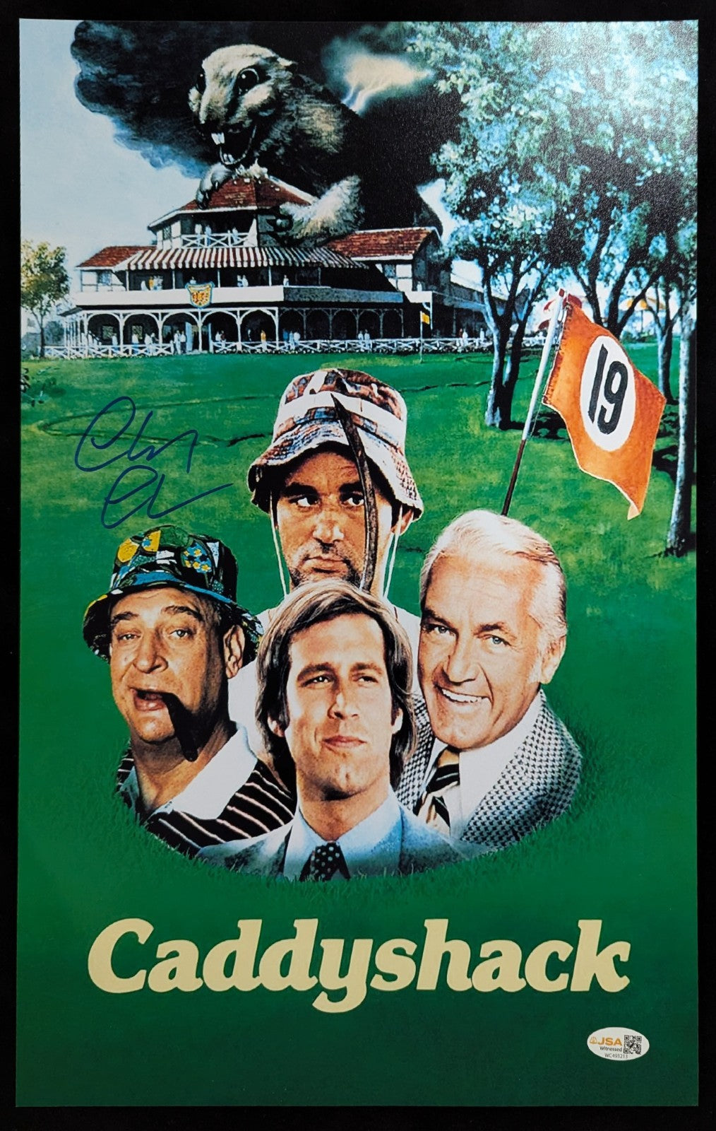 Chevy Chase Autographed Caddyshack 11X17 Photo Jsa Authenticated