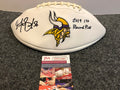 Garrett Bradbury Autographed Signed Insc Minnesota Vikings Logo Football Jsa Coa