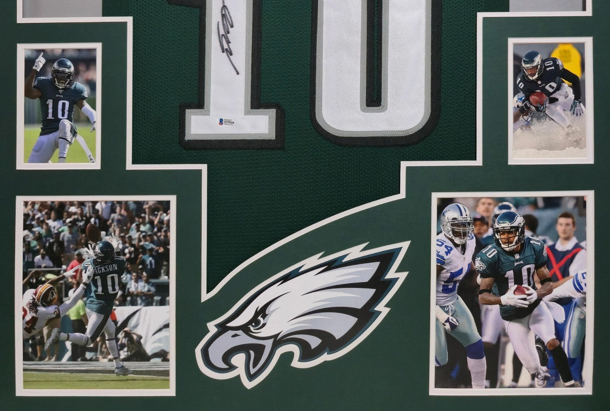 Framed Philadelphia Eagles Desean Jackson Autographed Signed Jersey Beckett Coa