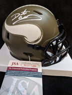 Minnesota Vikings Daunte Culpepper Autographed Signed Salute Mini Helmet Jsa Coa