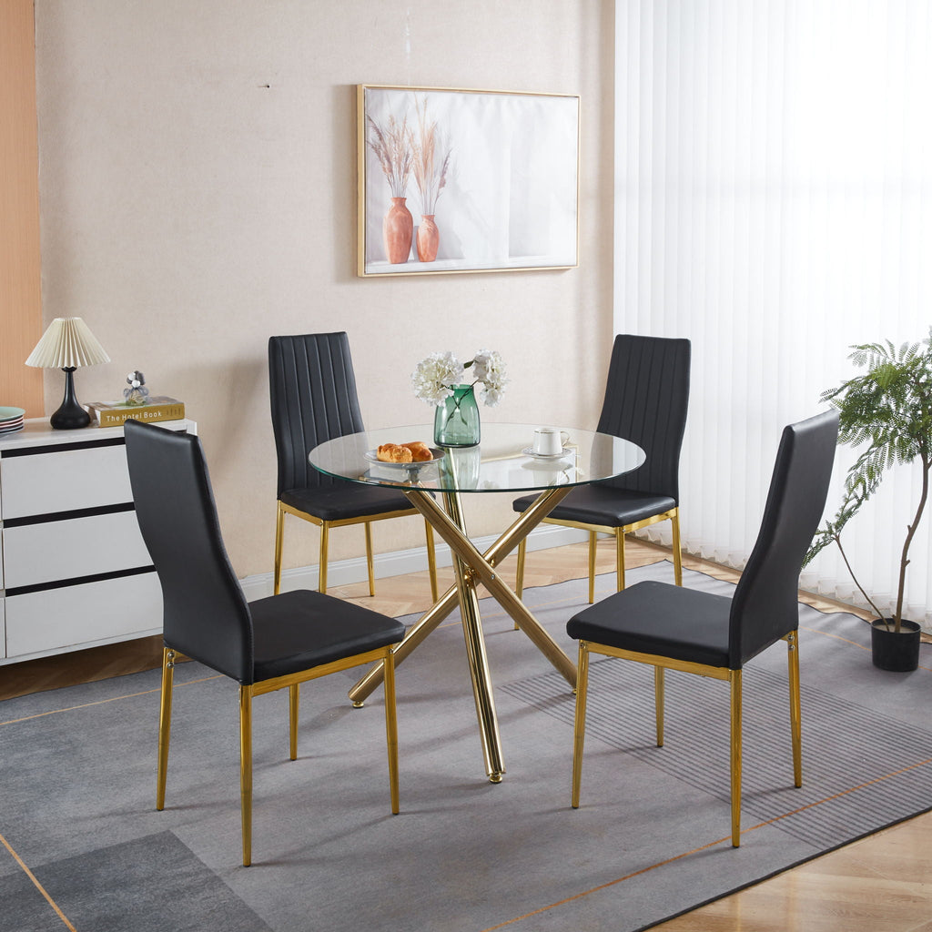 Dining Chair (Set of 4) - Golden Black