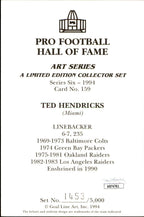 Ted Hendricks HOF Autographed/Inscribed Goal Line Art GLAC Postcard Raiders JSA