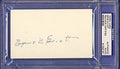 GENE ELLIOT Yankees Signed 3x5 Index Card PSA/DNA 132814