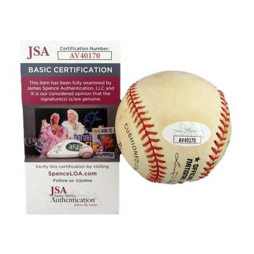 Larry Kelley Signed/Auto ONL Baseball 1936 Heisman Winner Yale JSA 188446
