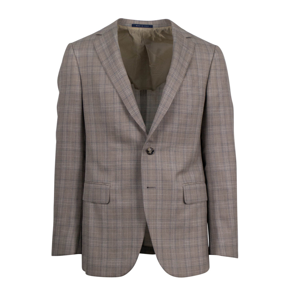 Pal Zileri // Plaid Wool 2 Button Sport Coat // Brown