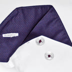 Contrast Collar & Cuff Button Up // White + Solid Purple Trim