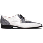 Moncalieri // Alligator + Cobra Skin Leather Oxfords // Gray + White