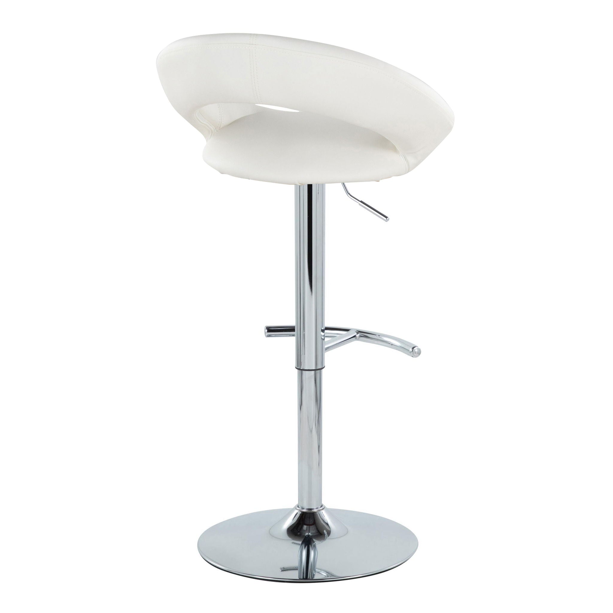 Posh - Contemporary Adjustable Barstool With Swivel (Set of 2)