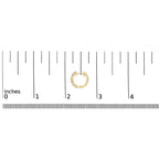 10K Yellow Gold Alternating Blue Sapphire 1/10 Cttw Diamond Huggy Hoop Earrings  (I-J Color, I1-I2 Clarity)
