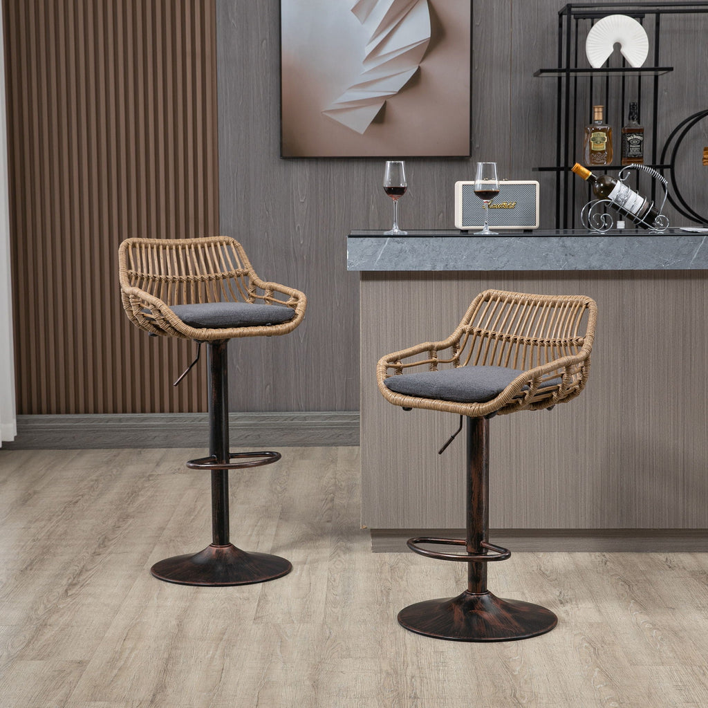 Modern Swivel Bar Stools Adjustable Counter Chairs
