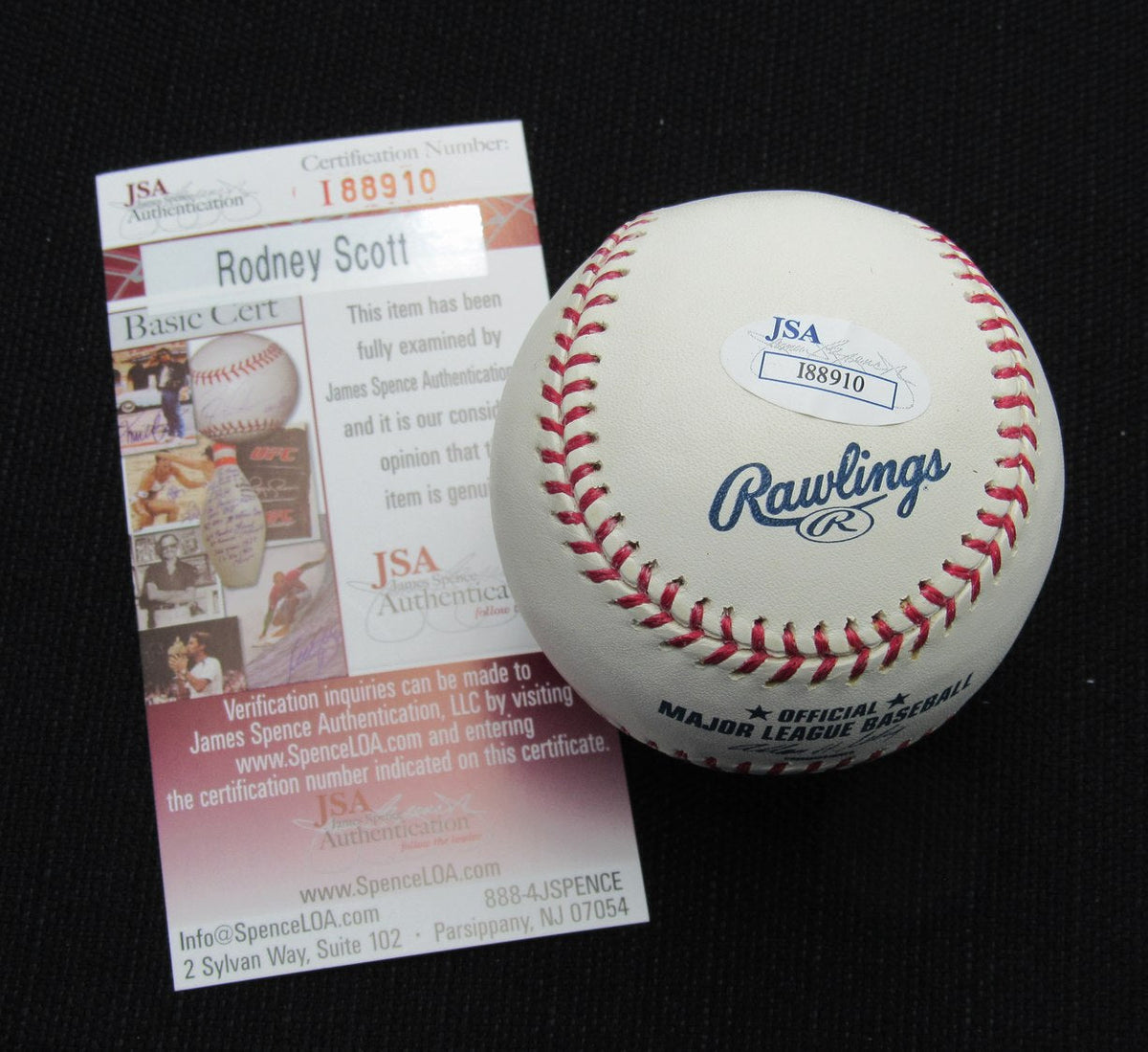 Rodney Scott Signed/Auto Yankees 100th OML Baseball JSA  186878