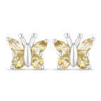 0.88 Carat Genuine Citrine .925 Sterling Silver Earrings