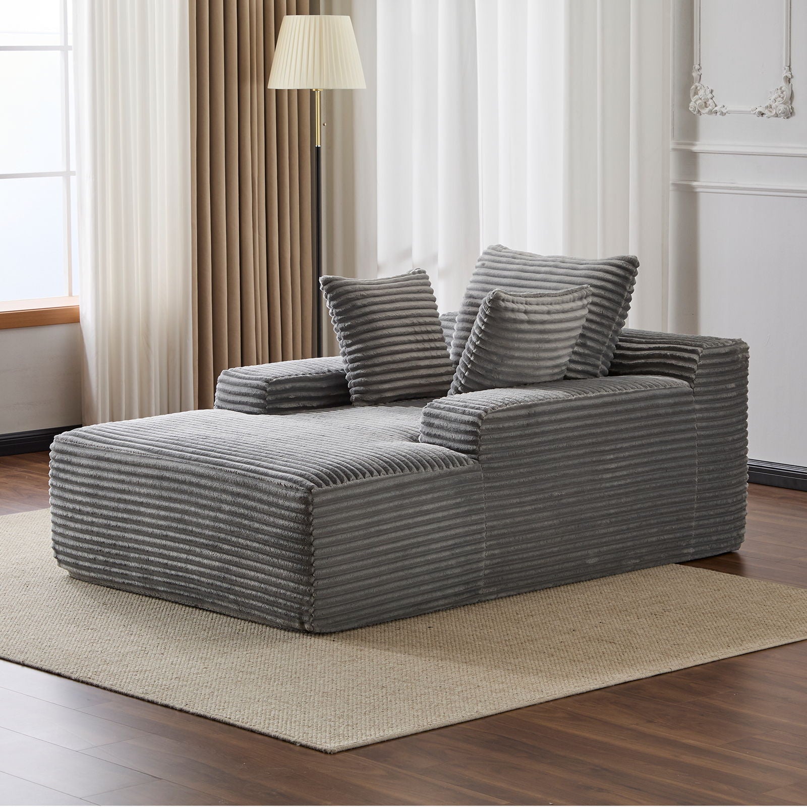 Oversized Chaise Lounge Chair Cozy Cloud Couch With 3 Throw