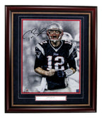 Tom Brady Autographed 16x20 Photo New England Patriots Framed Fanatics 177227
