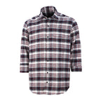 Sean Long Sleeve Checked Pocket Shirt // Burgundy + Black