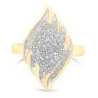 10K Yellow Gold Diamond Cocktail Ring (3/4 Cttw, I-J Color, I2-I3 Clarity) - Size 8