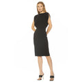 Women's ALEXIA ADMOR Draped A-Line Midi Dress, Size: Small, Black