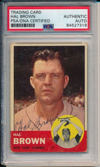 Hal Brown Yankees Signed/Autographed 1963 TOPPS Card #289 PSA/DNA 166524