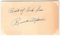 Bruce Alford Signed/Autographed 3x5 Vintage Index Card Buffalo Bills 129877