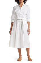 Nordstrom Poplin Long Sleeve White Shirtdress - Medium