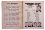 Vintage 1962 Cleveland Browns Press TV Radio Media Guide
