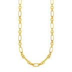 14k Yellow Gold Twisted and Polished Link Necklace