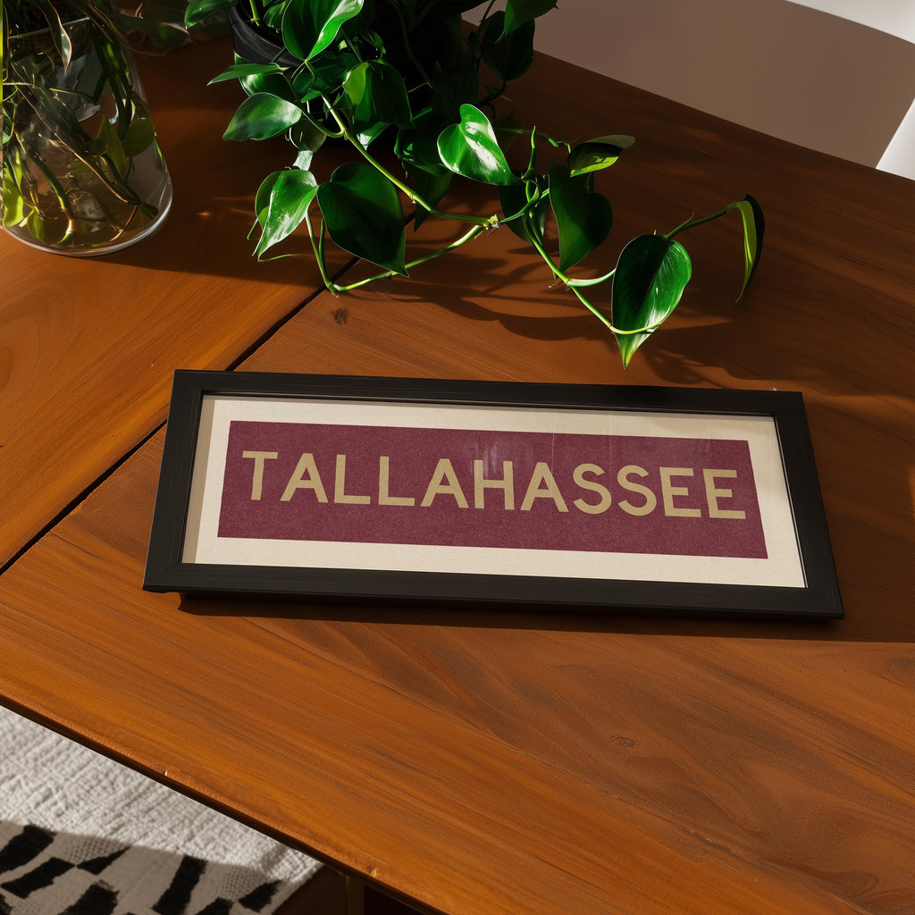 Framed Tallahassee Garnet Bus Scroll