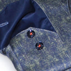 Contrast Collar & Cuff Button Up // Green Mist + Solid Navy Trim