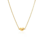 14k Yellow Gold Chain Necklace with Polished Knot