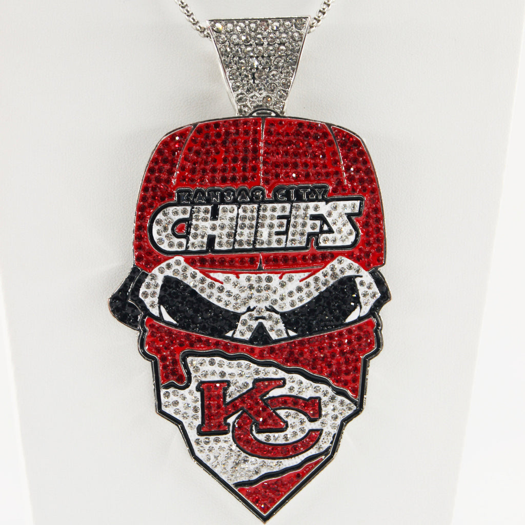 Newest Sports Team Logo Bandit Skull  Pendant Necklace – Iced Out Hip Hop Jewelry for True Fans