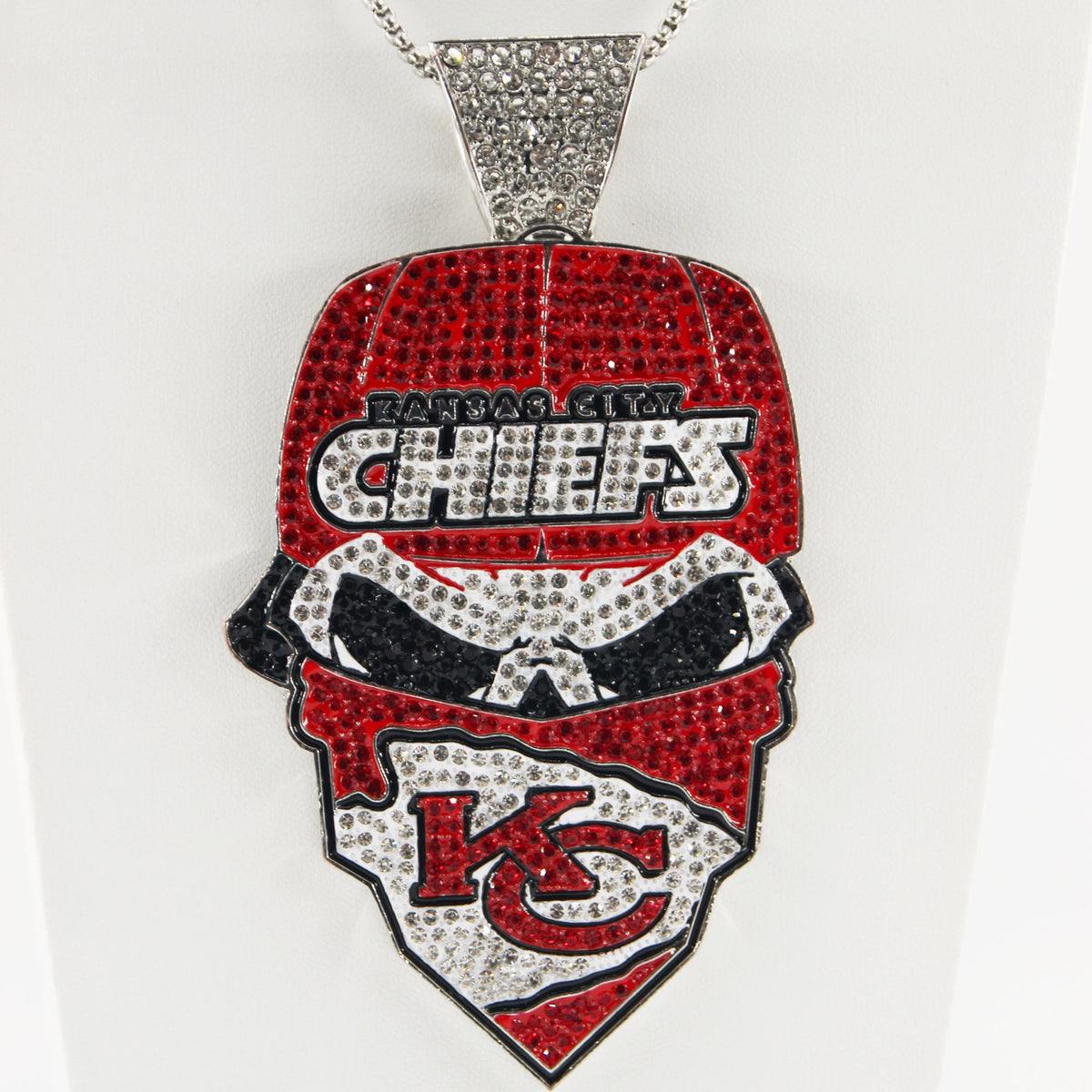 Newest Sports Team Logo Bandit Skull  Pendant Necklace – Iced Out Hip Hop Jewelry for True Fans