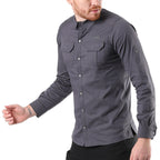 Hudson Button Down Shirt // Gray