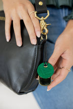 Support Tag | Green Beret + Black Leather