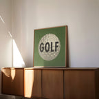 Retro Golf Ball Art Print