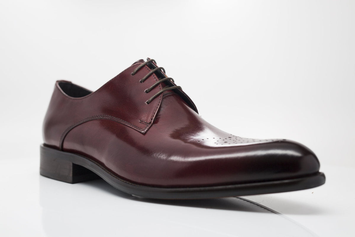 Carucci Burnished Calfskin Oxford - Burgundy