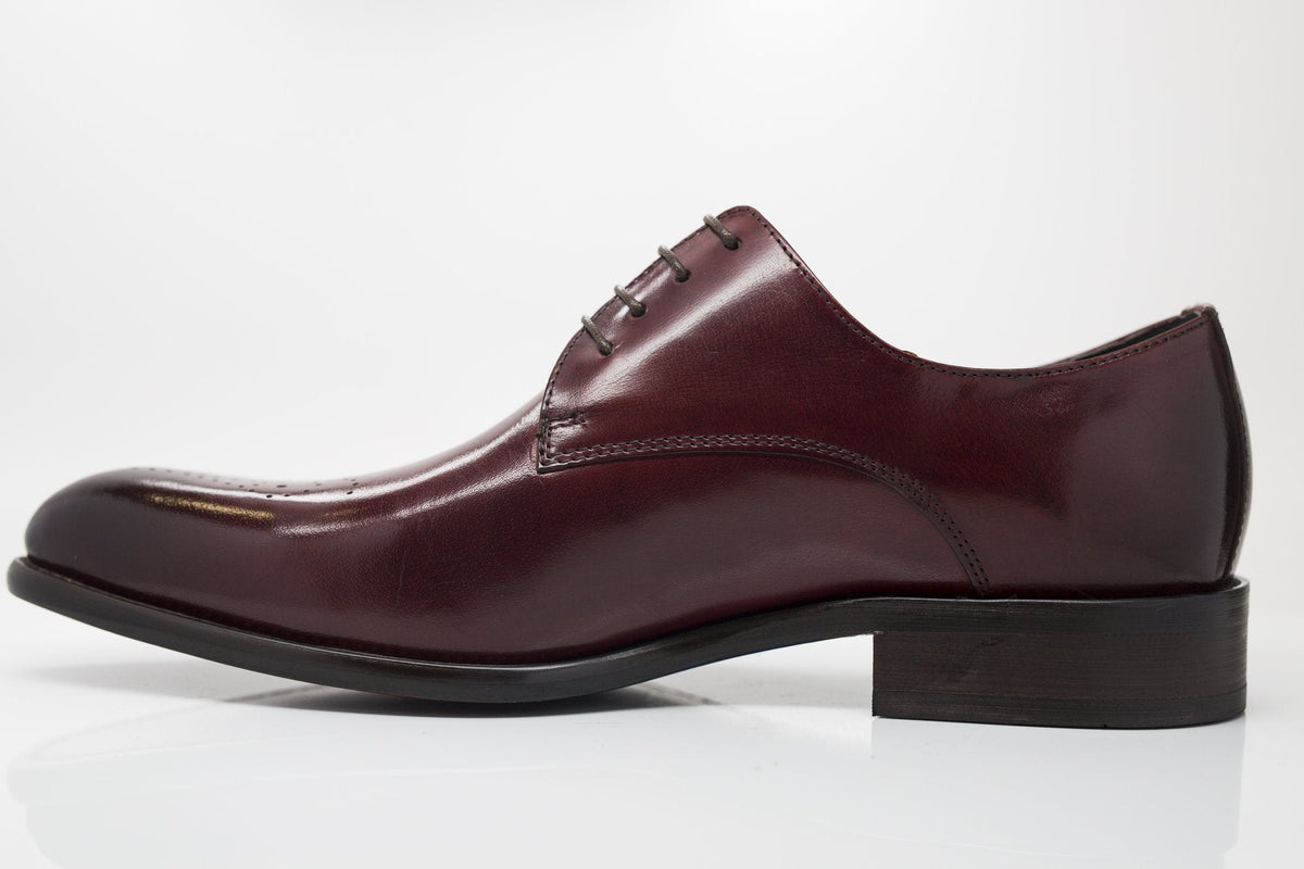 Carucci Burnished Calfskin Oxford - Burgundy