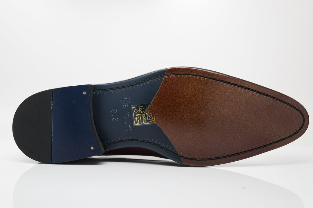 Carucci Burnished Calfskin Oxford - Burgundy