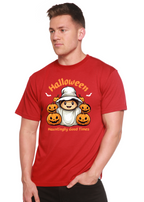 Halloween Hauntingly Good Times Day Men's Bamboo Viscose/Organic Cotton Short Sleeve Graphic T-Shirt