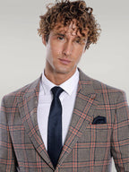 Checked Navy Blue Men Blazer - Wessi