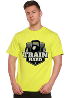Train Hard Men's Bamboo Viscose/Organic Cotton Short Sleeve Graphic T-Shirt