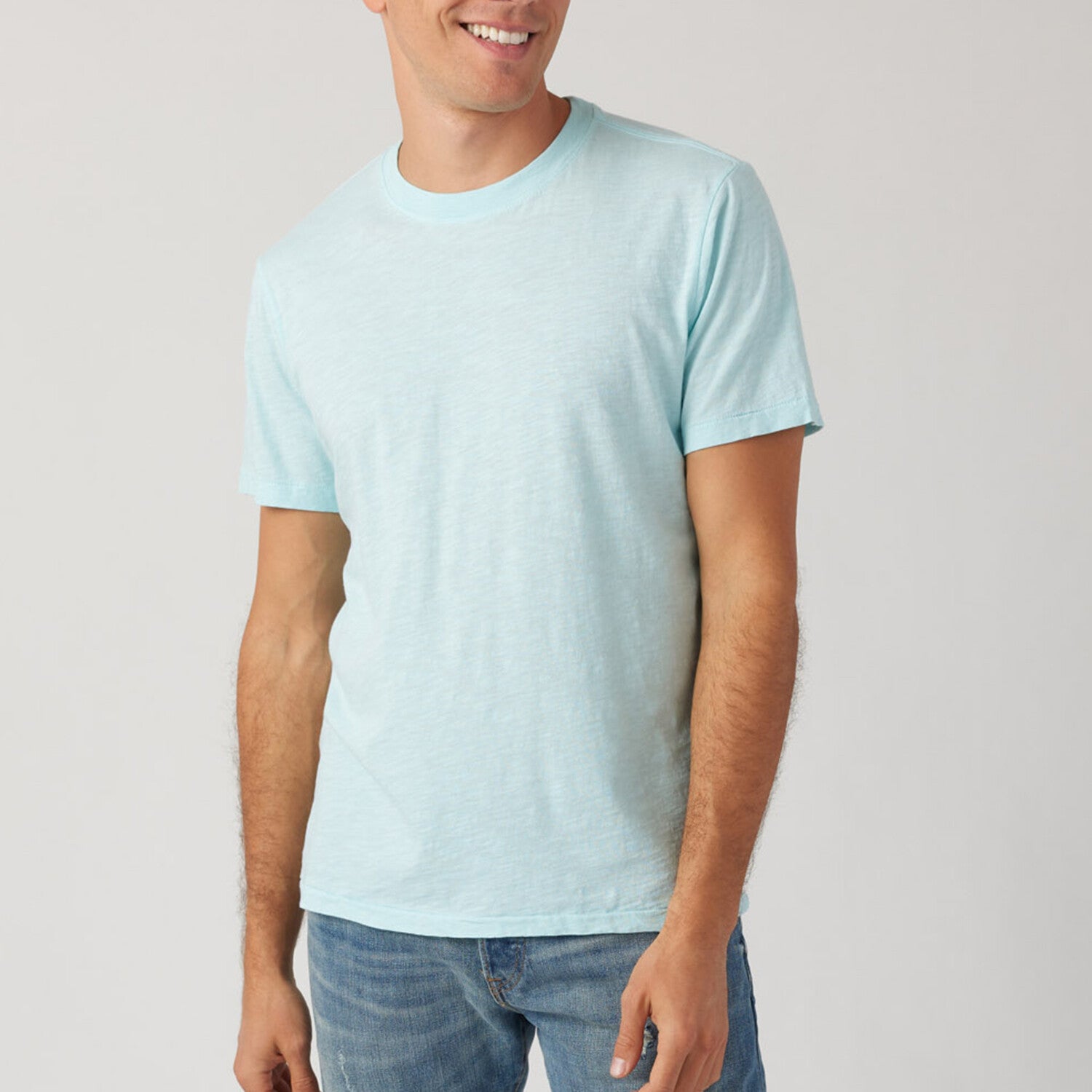 Essential Slub Crew // Light Blue