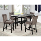 Upholstered Counter Height Chair (Set of 2) - Black / Brown